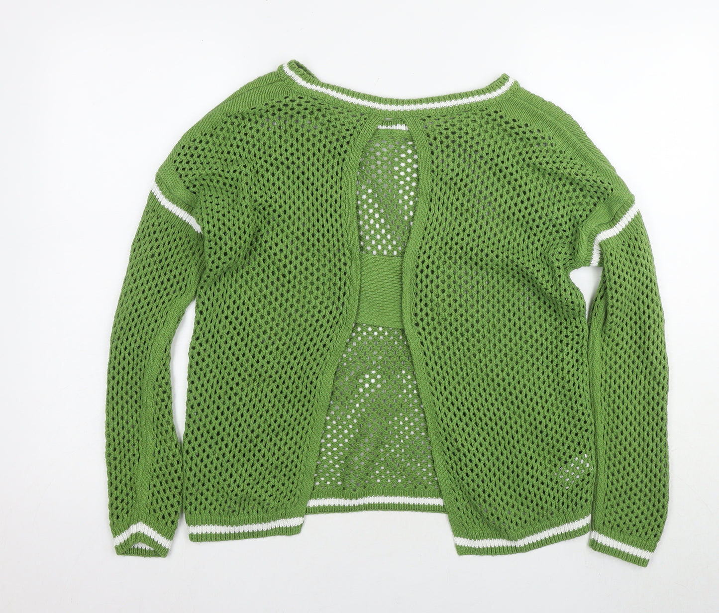 Next Women's Green Open-Knit Cardigan Size 8