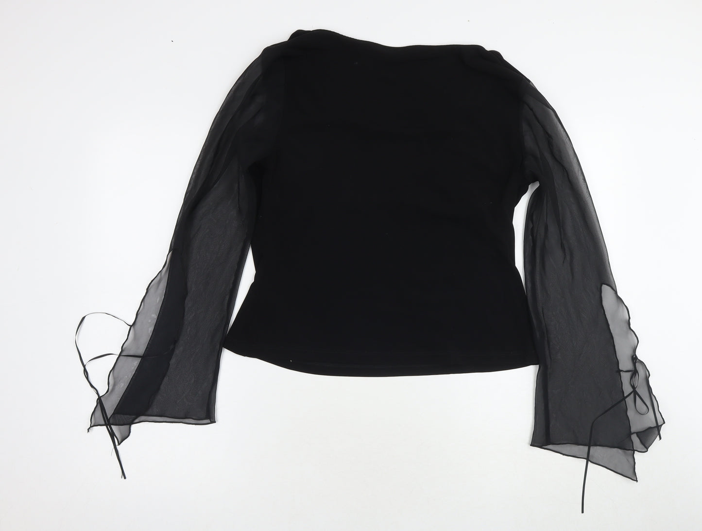 Wallis Women's Black Flared Sleeve Blouse Size 18