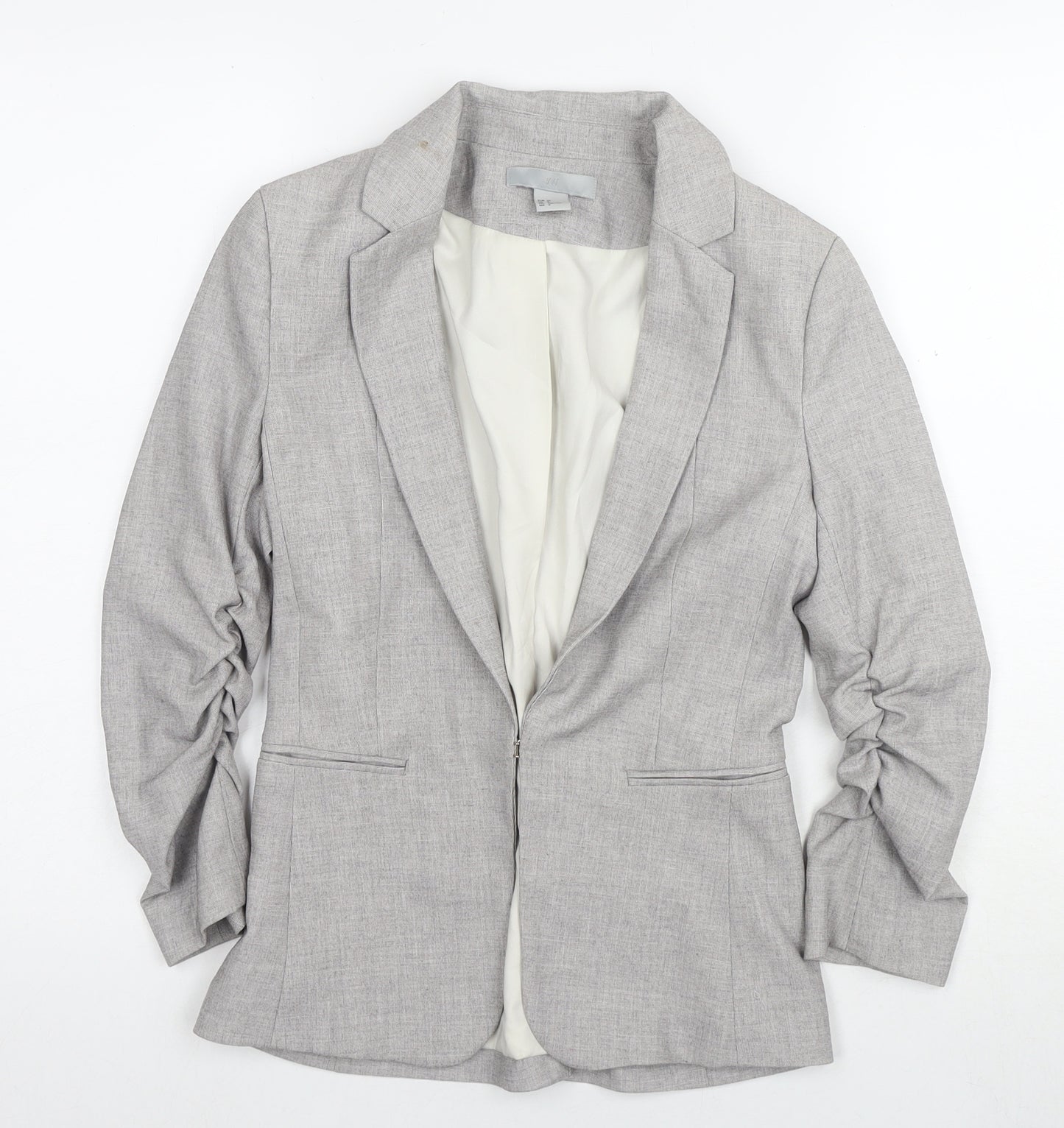 H&M Women's Grey Blazer, Size 4, Classic Business Style