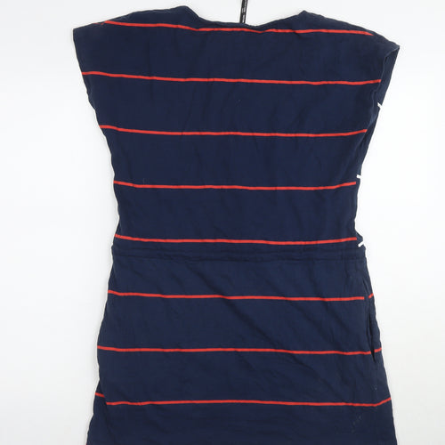 Outfitters Nation Women's Blue Striped T-Shirt Dress M