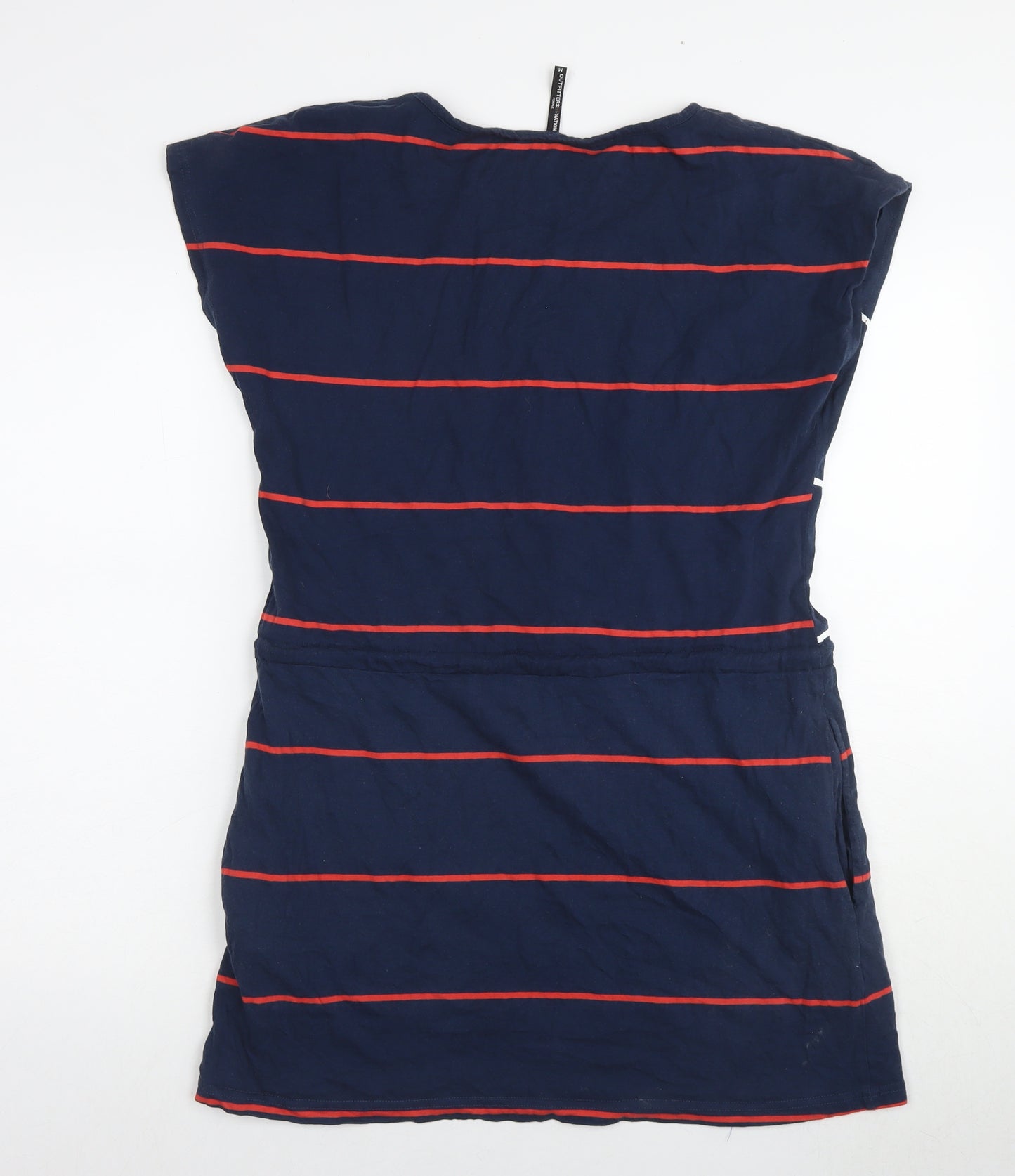 Outfitters Nation Women's Blue Striped T-Shirt Dress M