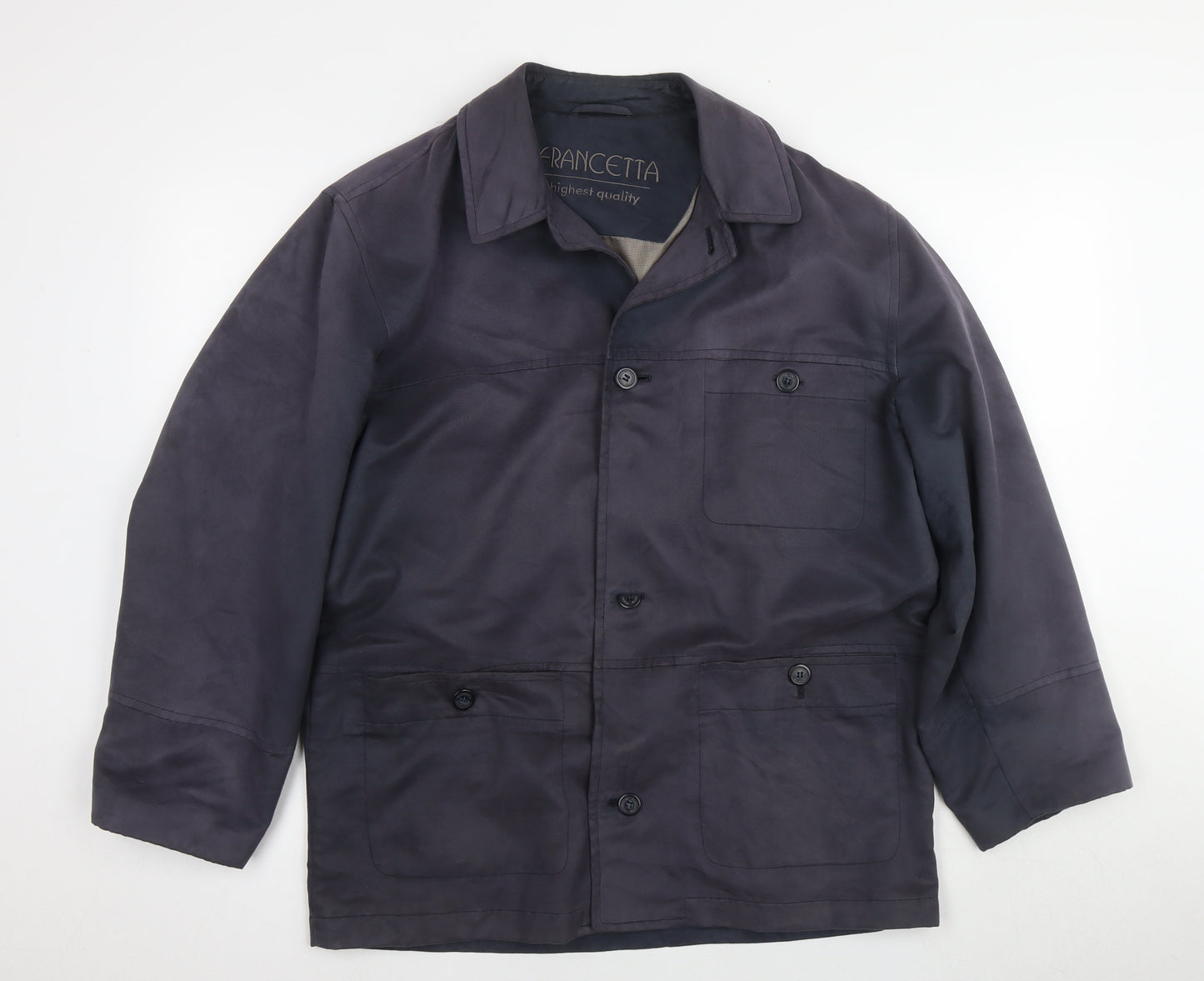 Francetta Men's Blue Mid-Length Jacket - Size 38