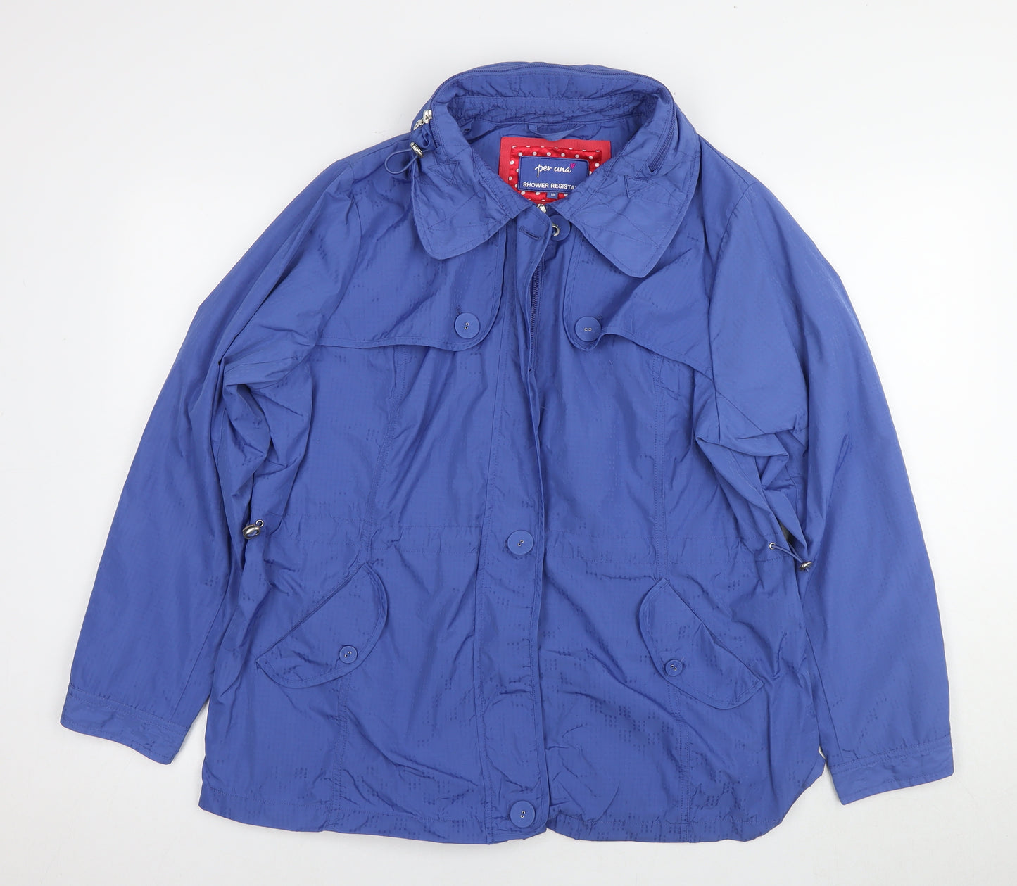 Per Una Women's Blue Waterproof Jacket Size 18