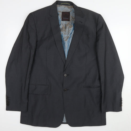 benJamin Brown Men's Black Blazer 42 Long Formal