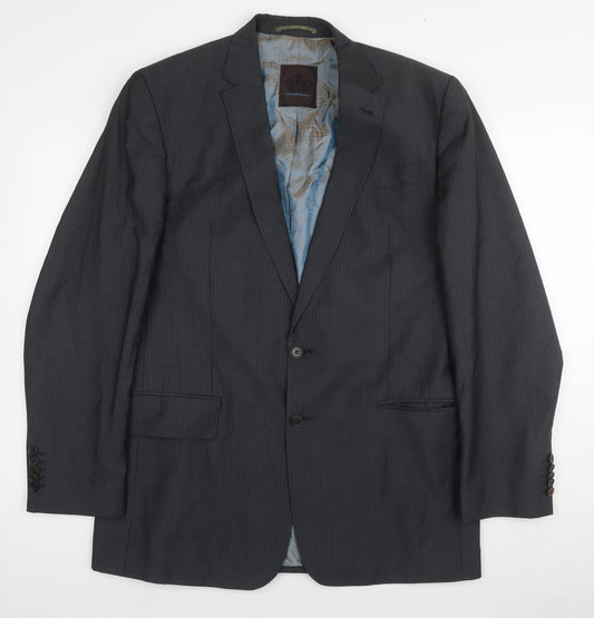 benJamin Brown Men's Black Blazer 42 Long Formal