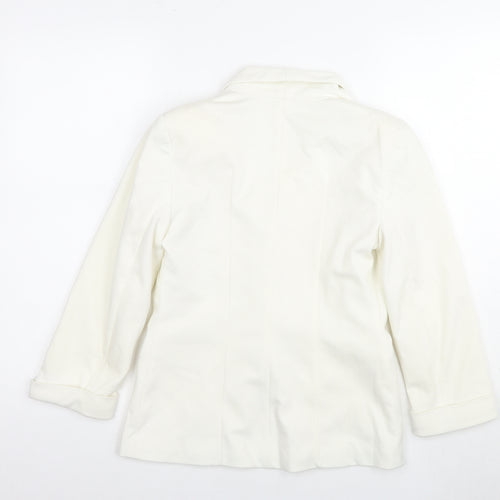Don Sophisticates Women's White Blazer, Size 6, Classic Fit