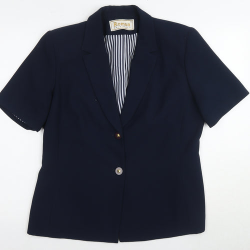 Roman Originals Women's Blue Blazer, Size 16, Workwear Style