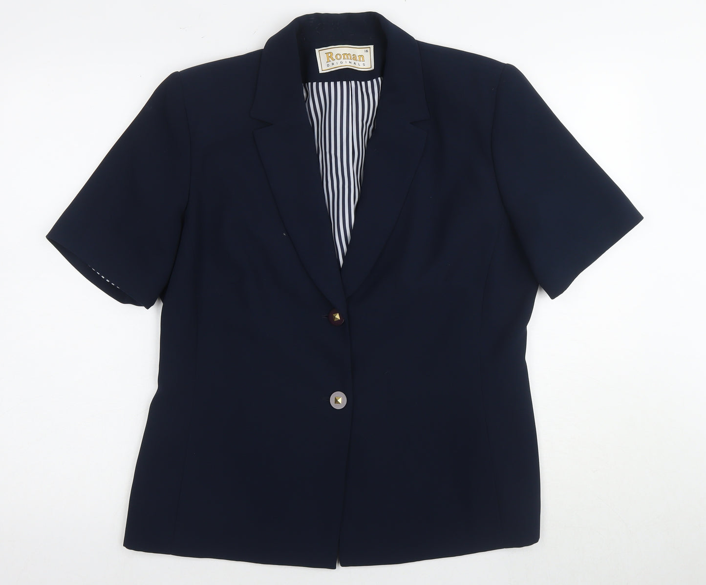 Roman Originals Women's Blue Blazer, Size 16, Workwear Style