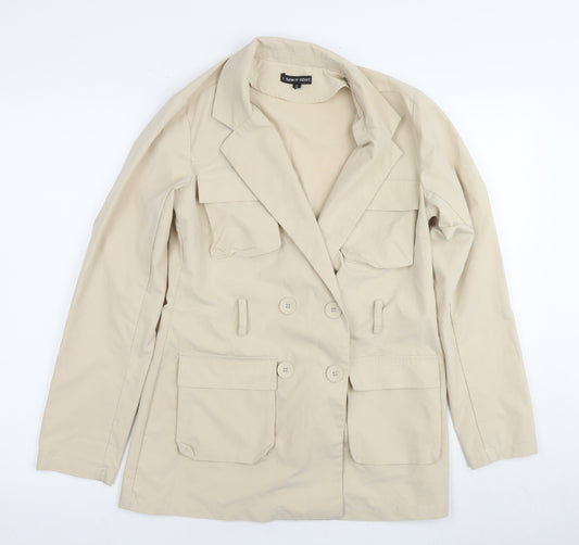 I Saw It First Women Beige Military Jacket Size 10