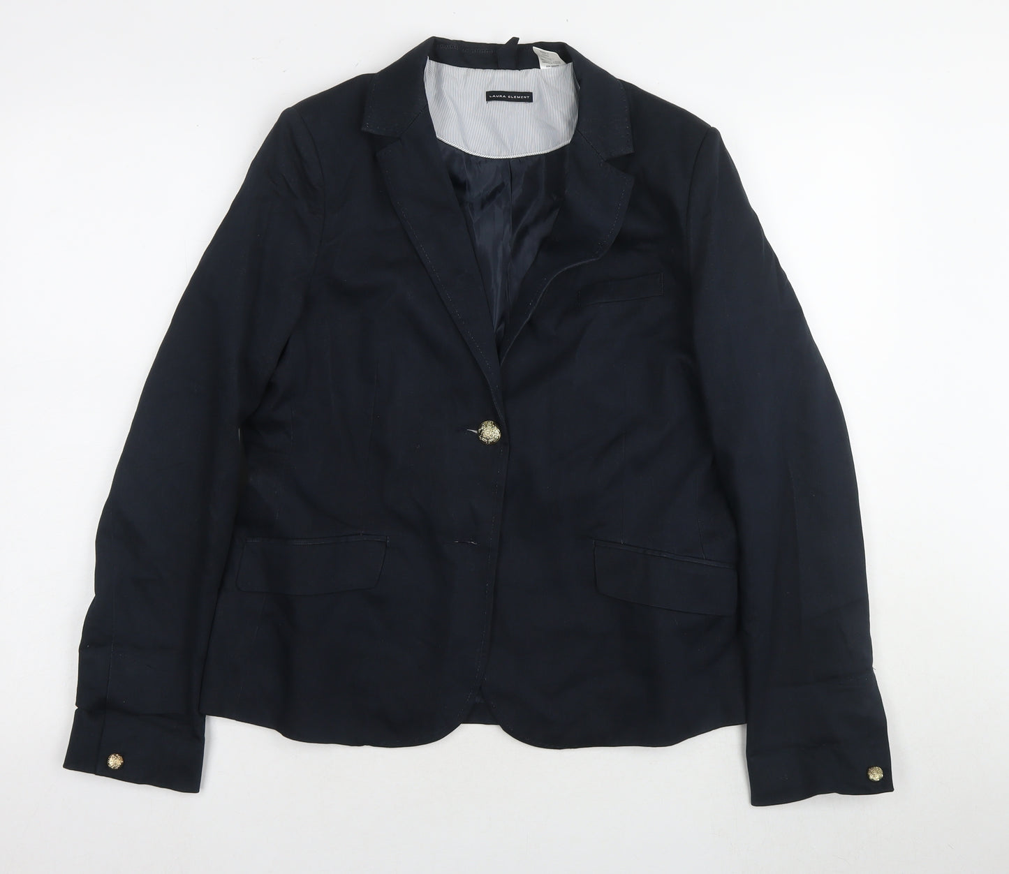 Laura Clement Women's Black Blazer UK 12 Lined