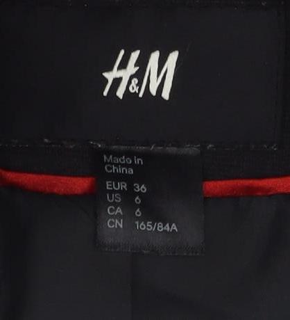 H&M Women's Black Slim Fit Studded Blazer Size 8