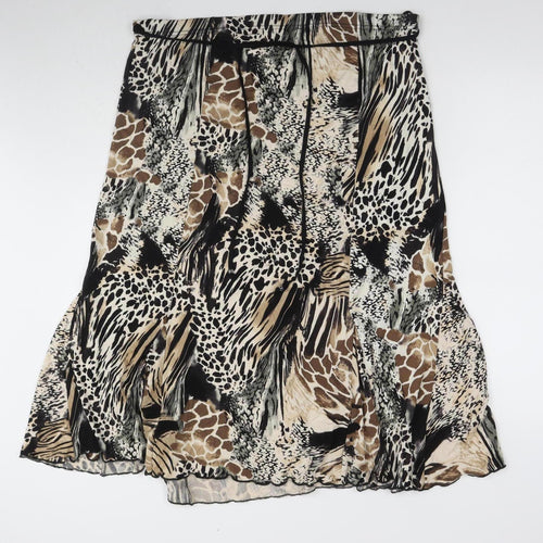 Just Elegance Women’s Multicoloured Animal Print Flare Skirt