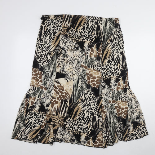 Just Elegance Women’s Multicoloured Animal Print Flare Skirt