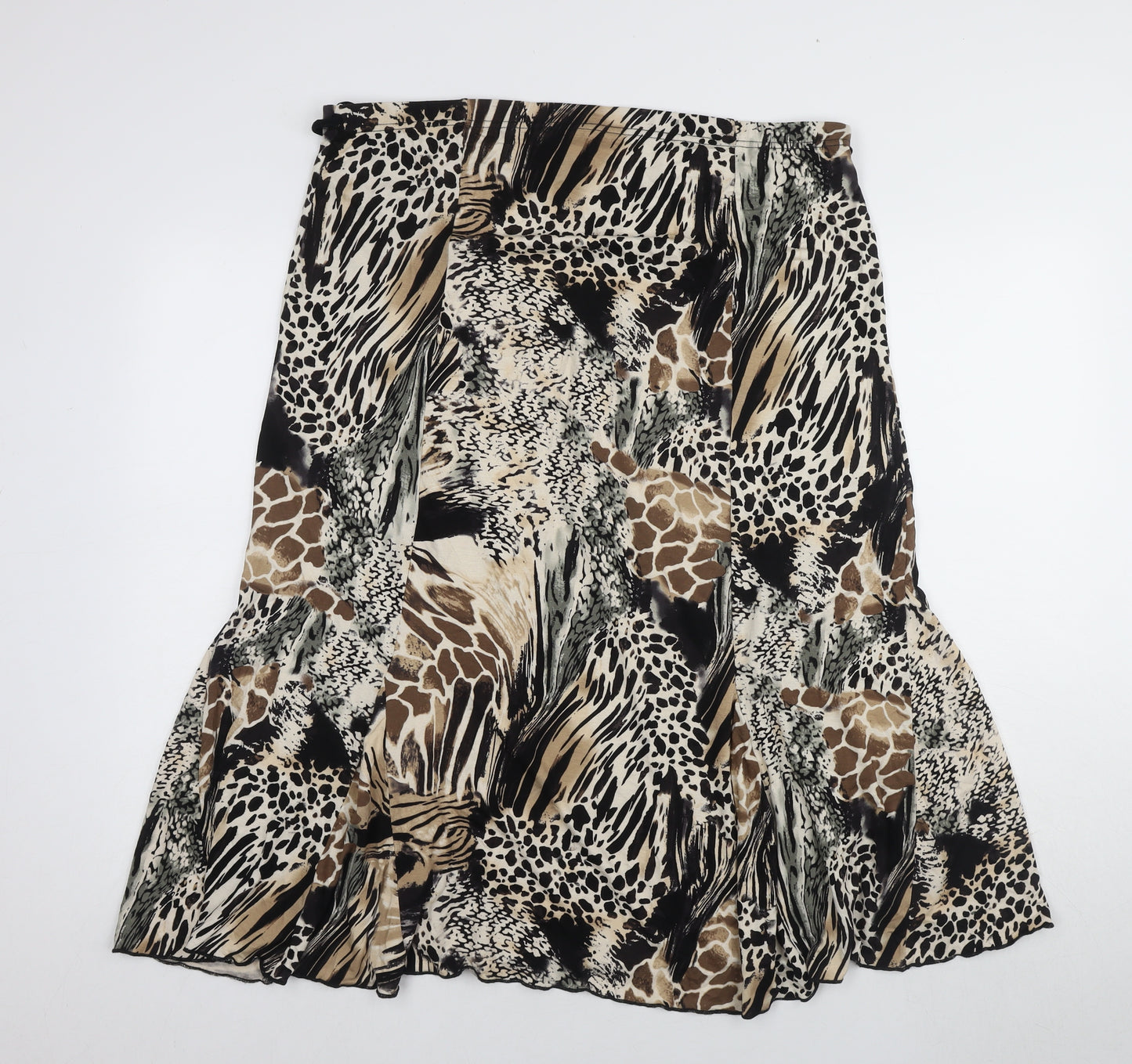 Just Elegance Women’s Multicoloured Animal Print Flare Skirt