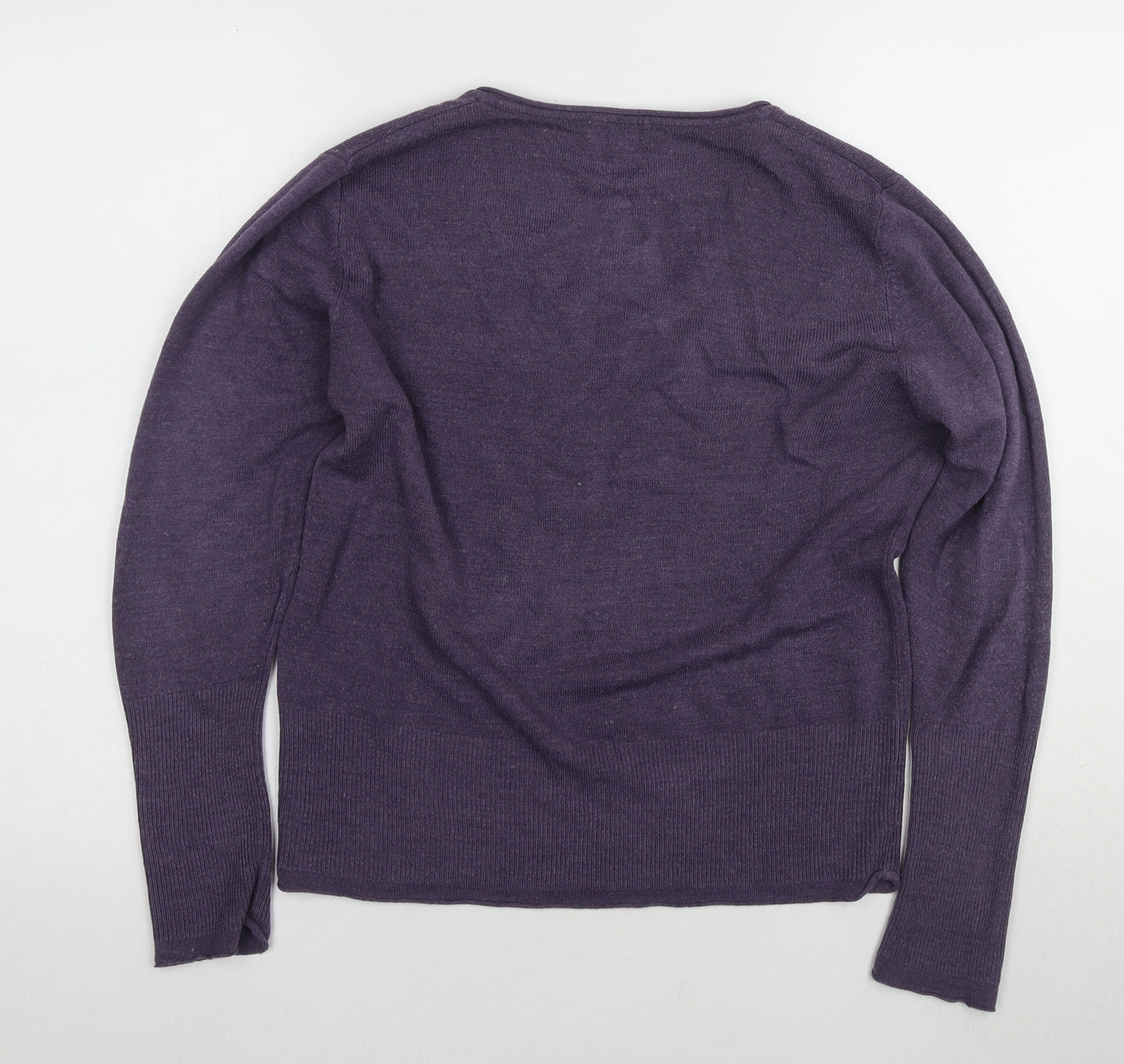 Per Una Women's Purple Wool Blend Pullover Jumper Size 16