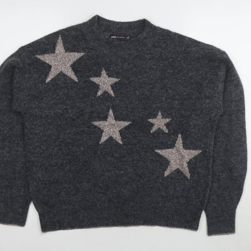 Marks and Spencer Women's Grey Star Pullover M