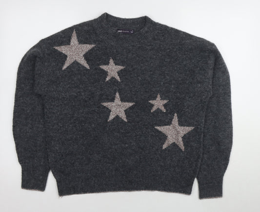 Marks and Spencer Women's Grey Star Pullover M