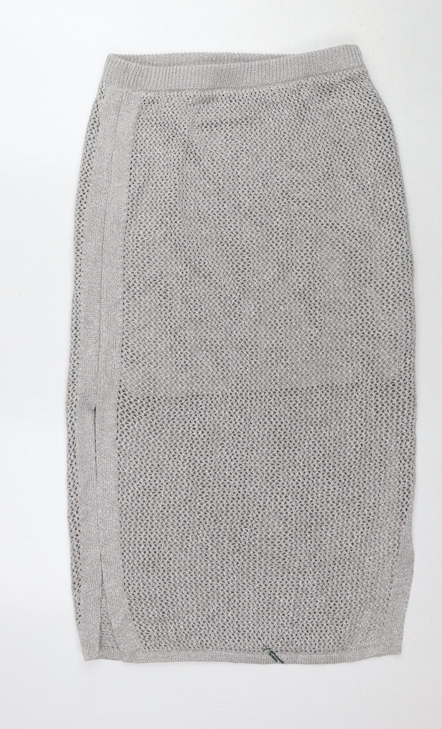 Marks and Spencer Women's Grey Knit Skirt M