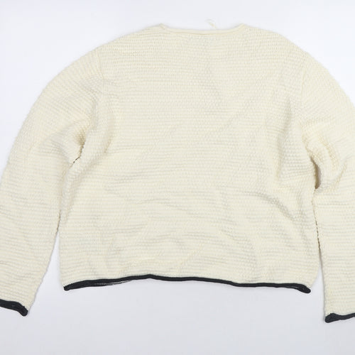 Marks and Spencer Women Ivory M Waffle-Knit Jumper