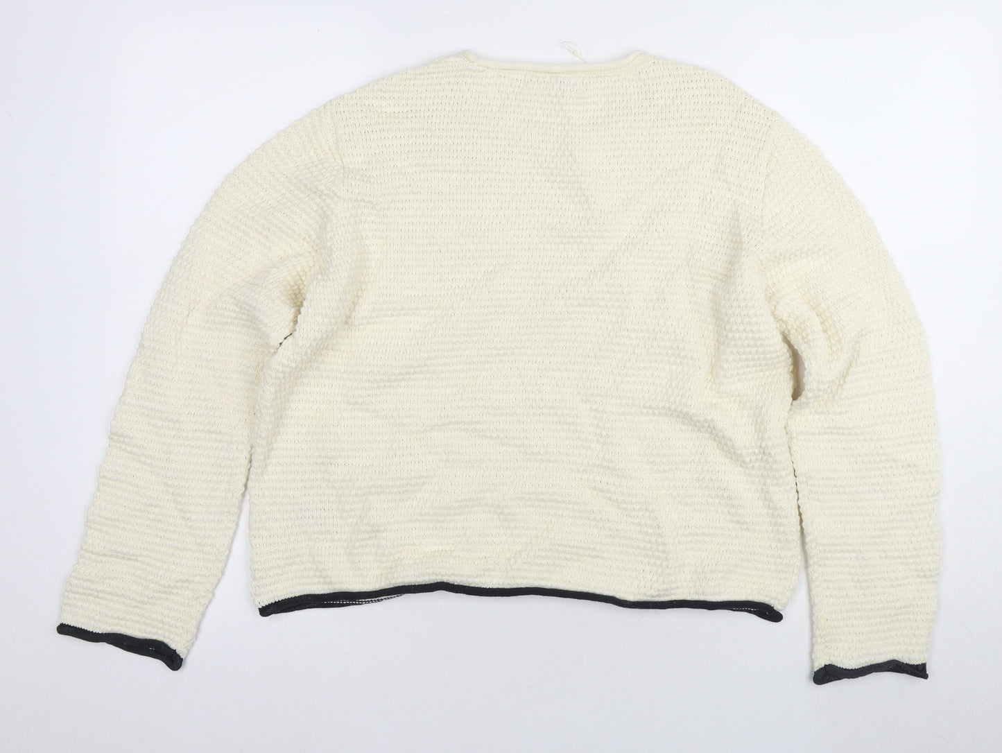 Marks and Spencer Women Ivory M Waffle-Knit Jumper