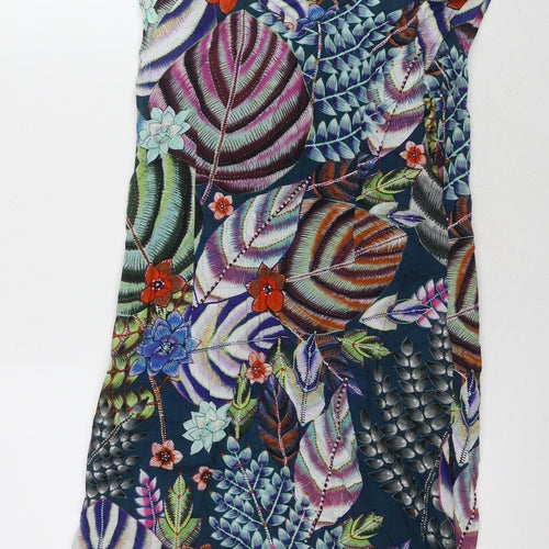 Warehouse Women Multicoloured Floral Dress, Size 10, Sleeveless, Cotton