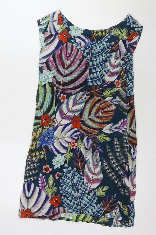 Warehouse Women Multicoloured Floral Dress, Size 10, Sleeveless, Cotton