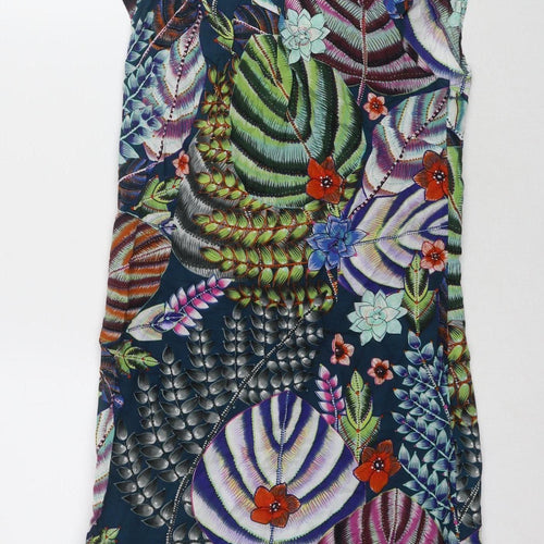 Warehouse Women Multicoloured Floral Dress, Size 10, Sleeveless, Cotton