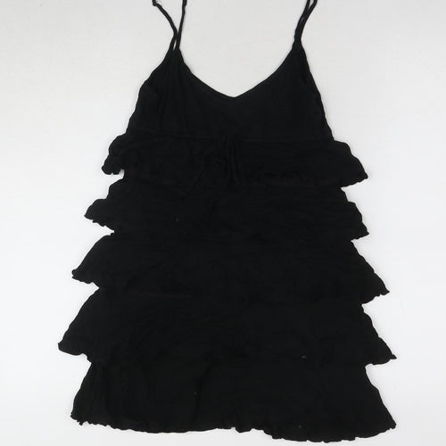 Dorothy Perkins Women's Black V-Neck Layered Dress Size 8