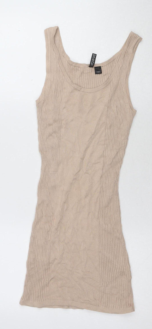 H&M Women's Beige Tank Dress Size 12 Casual