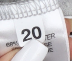 Saloos Women’s Grey Basic T-Shirt Size 20