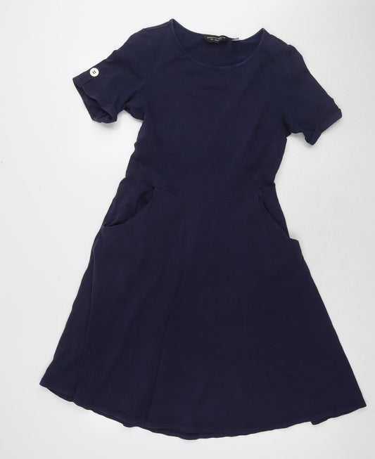 Dorothy Perkins Women's Blue Fit & Flare Dress Size 12