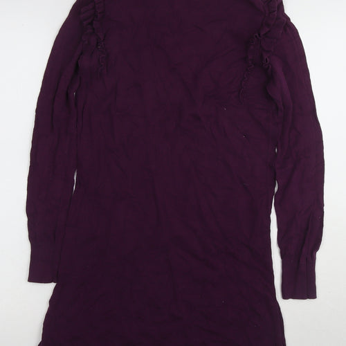 Oasis Women's Purple Long Sleeve Dress Size S