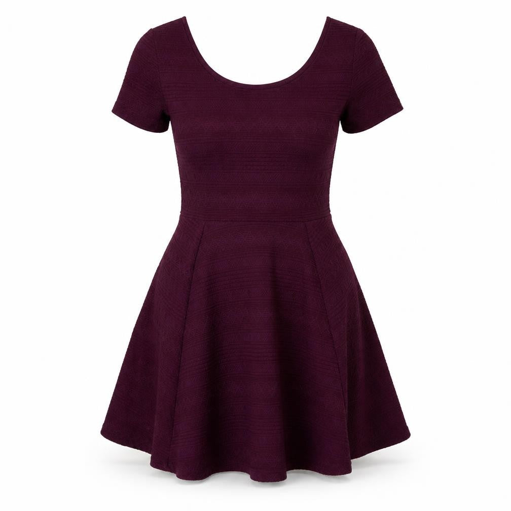 H&M Women's Purple Short Sleeve Dress Size 12