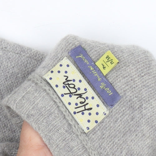 Heyton Women’s Grey Pullover Jumper, Size 12, 100% Merino Wool