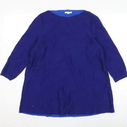 COS Women's Blue Pullover Jumper, Size 8, Boat Neck