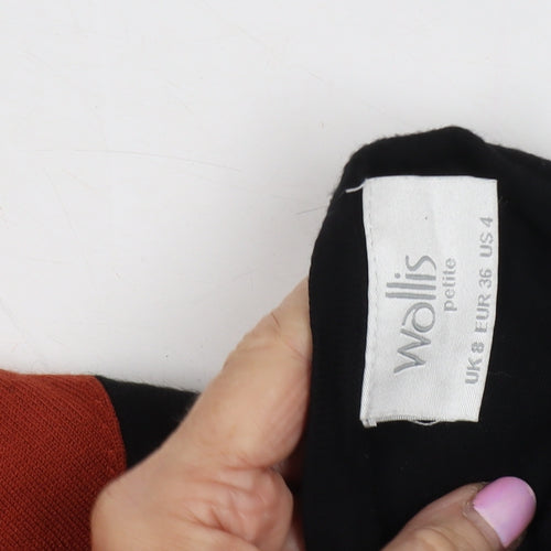 Wallis Women's Black Red Pullover Jumper UK 8