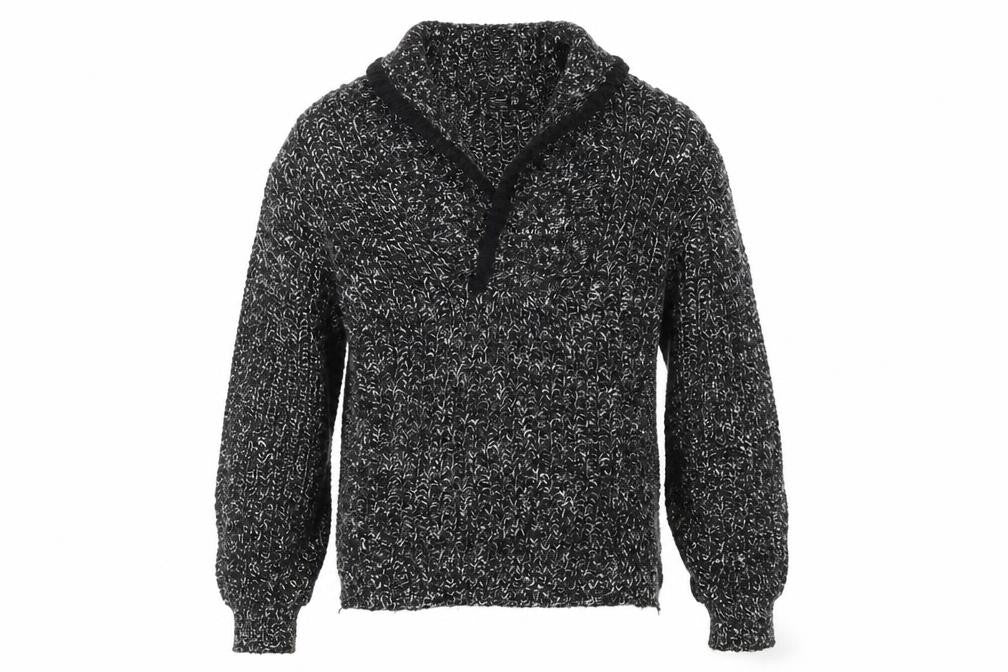 St Michael Womens Black Wool Pullover V-Neck Jumper