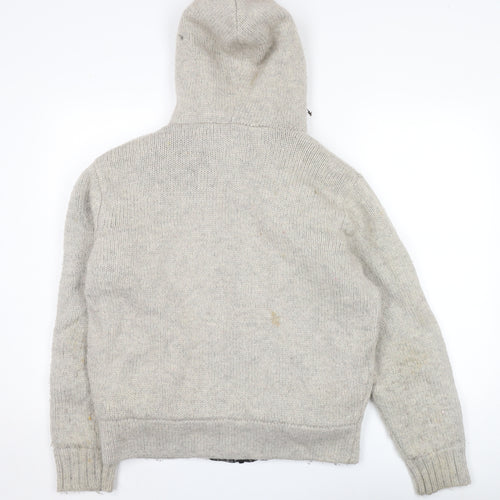 Asylum Men's Grey Hooded Jacket Size M Regular Fit