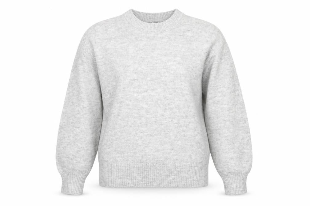 Front view of Pinkie Women's Grey Crew Neck Knit Jumper XS