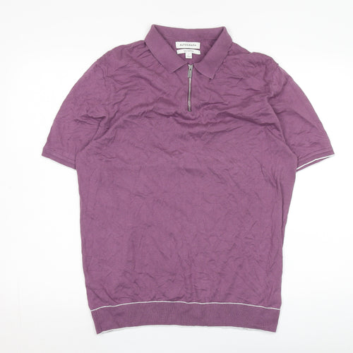 Marks and Spencer Men's Purple Short Sleeve Jumper