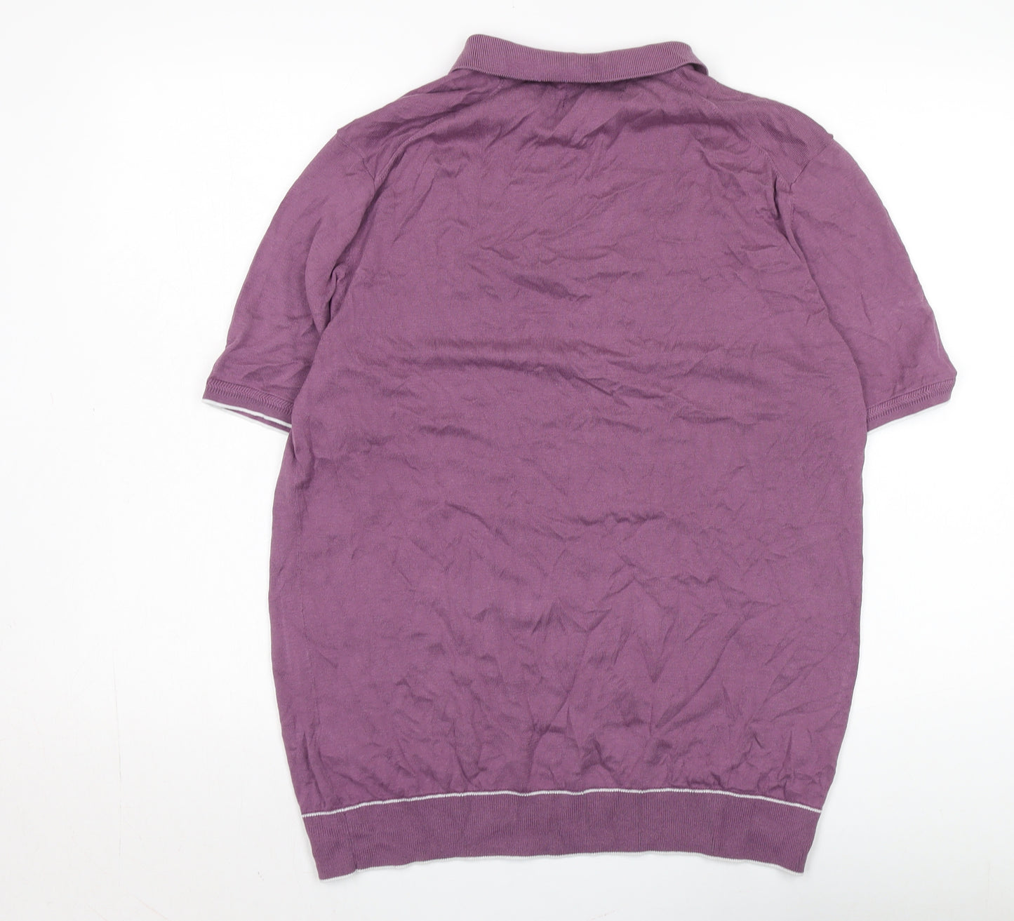 Marks and Spencer Men's Purple Short Sleeve Jumper