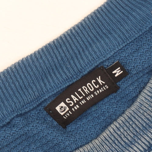 Saltrock Men’s Blue Knit Pullover Jumper, M