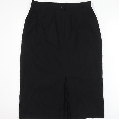 Marks and Spencer Women's Black Wool Midi Skirt