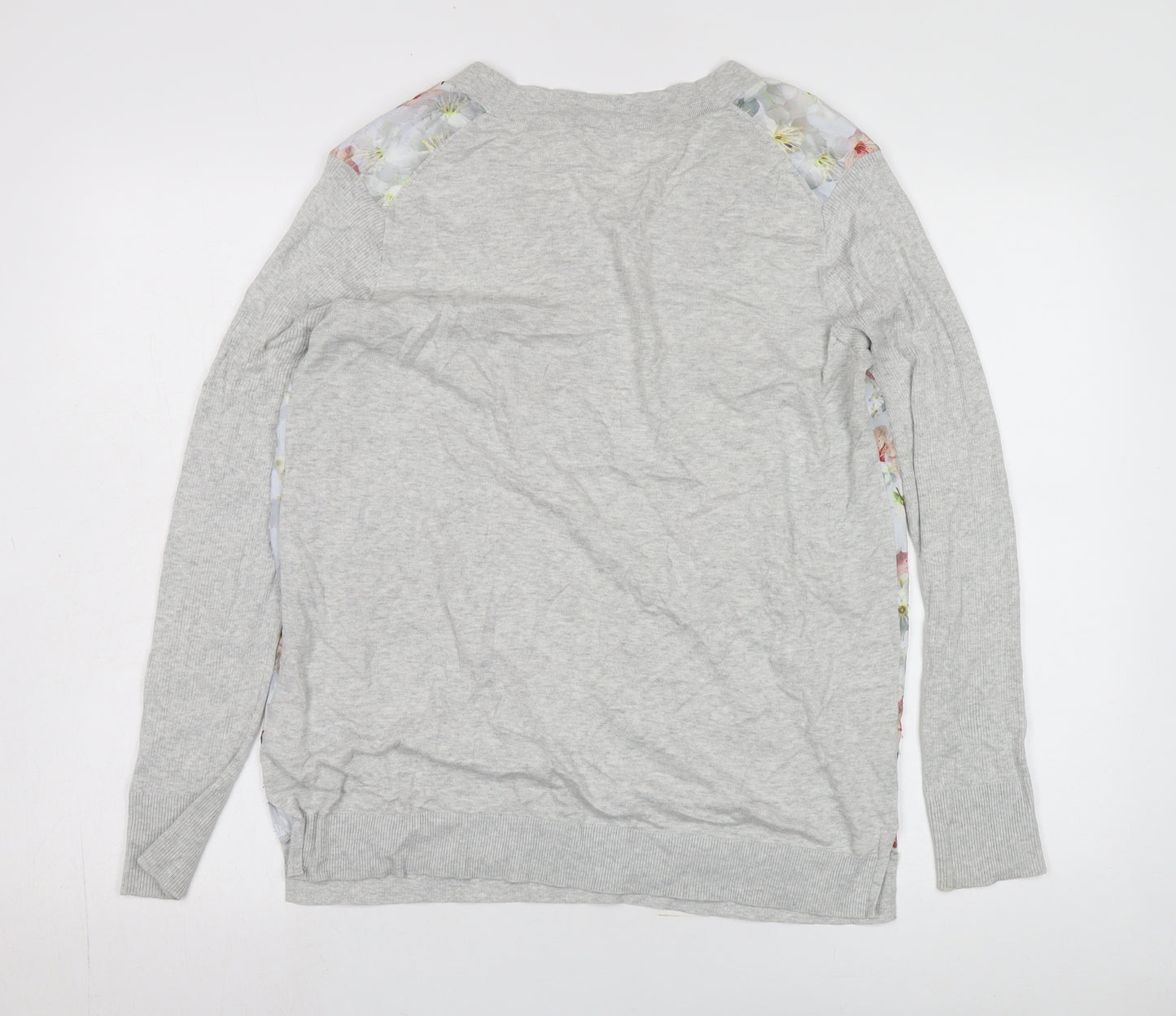 Ted Baker Women's Grey Floral Pullover Jumper Size 12