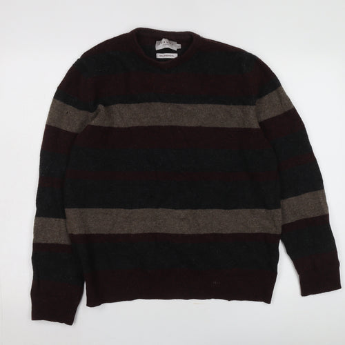 Atlantic Bay Men's Multicoloured Striped Pullover Jumper M