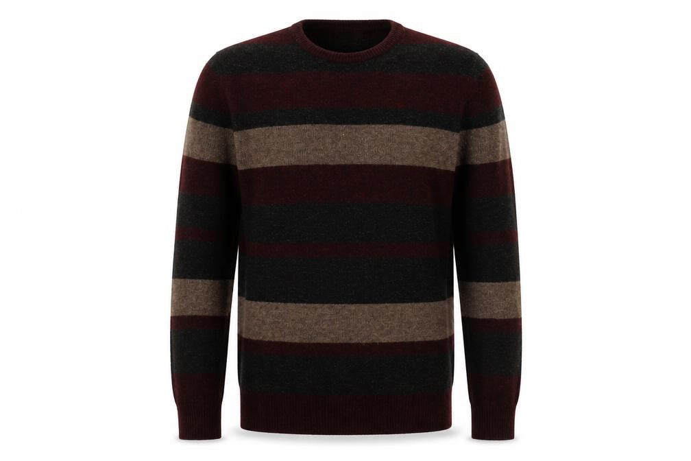 Front view of Atlantic Bay Men's Multicoloured Striped jumper M