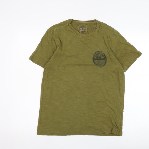 FatFace Men’s Green T-Shirt, Small, Crew Neck