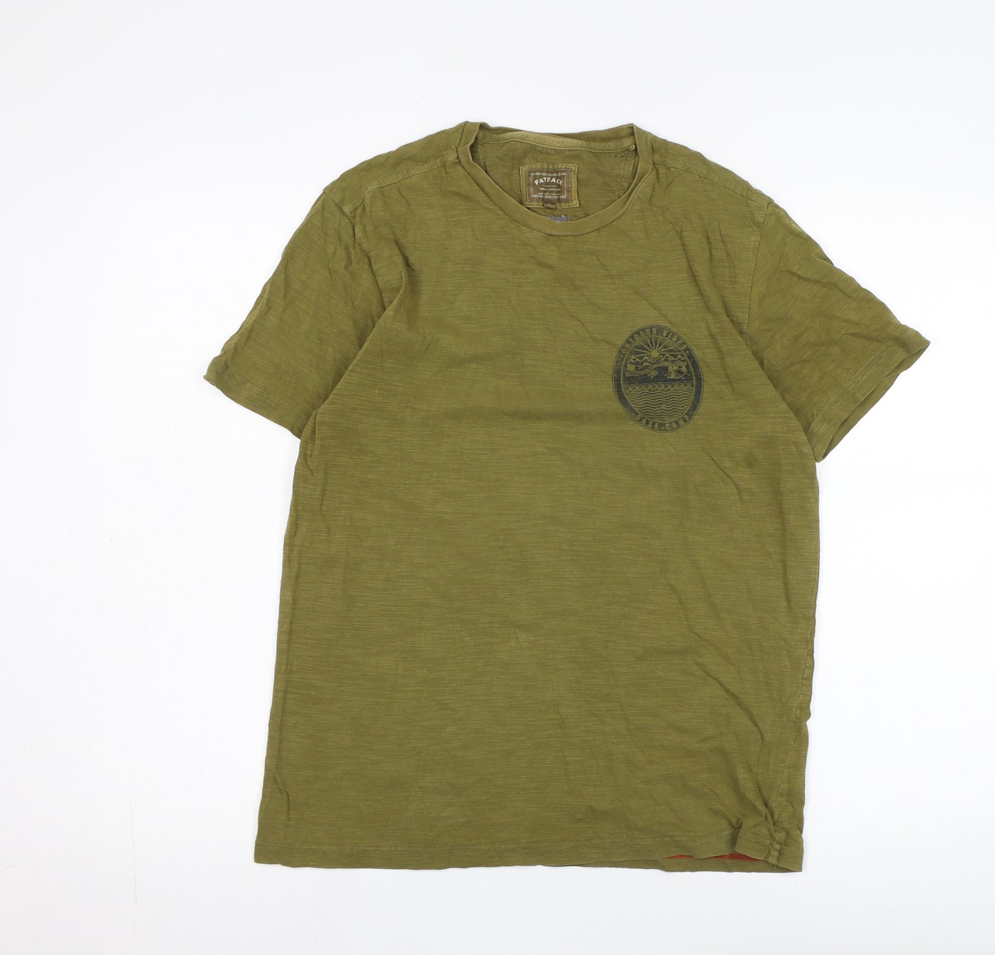 FatFace Men’s Green T-Shirt, Small, Crew Neck