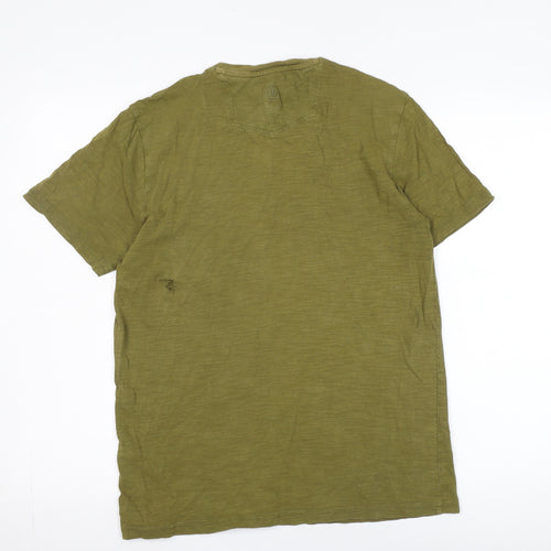 FatFace Men’s Green T-Shirt, Small, Crew Neck