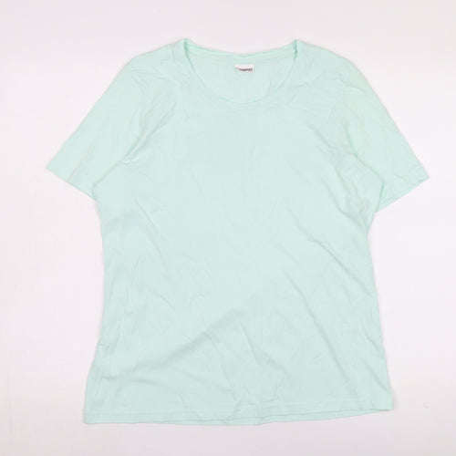 Damart Women's Mint Green T-Shirt, Size M, Casual Jersey